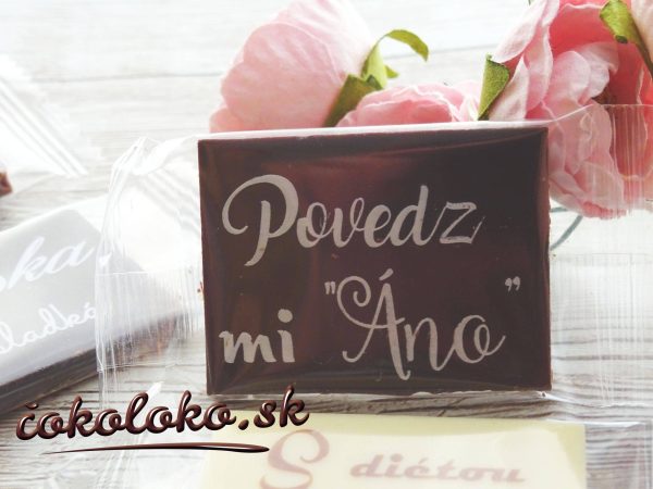 Mini čokoládky s nápismi