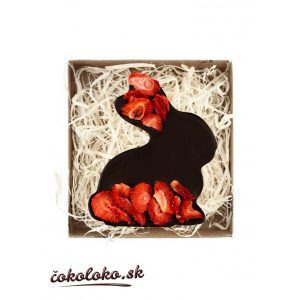 BIO čokoládový zajačik s jahodami (100 g)