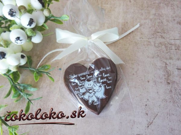 Svadobné čokoládky - Srdiečko