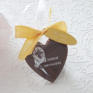 Čokoládky na birmovku - srdiečko