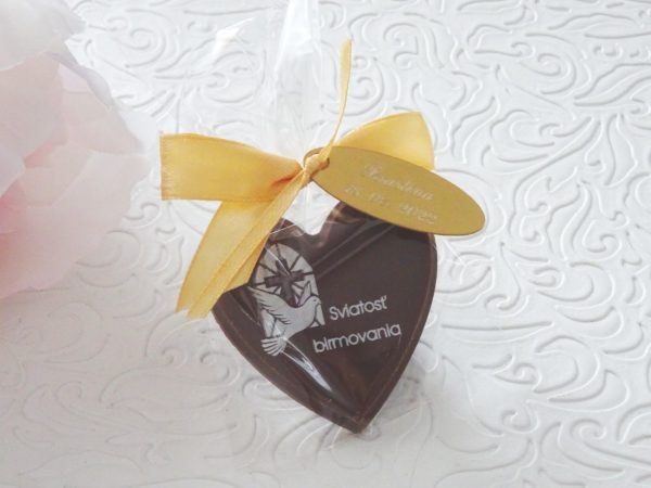 Čokoládky na birmovku - srdiečko