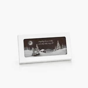 Vianočné čokovizitky 10x5 cm – firemná vianočná čokovizitka s logom