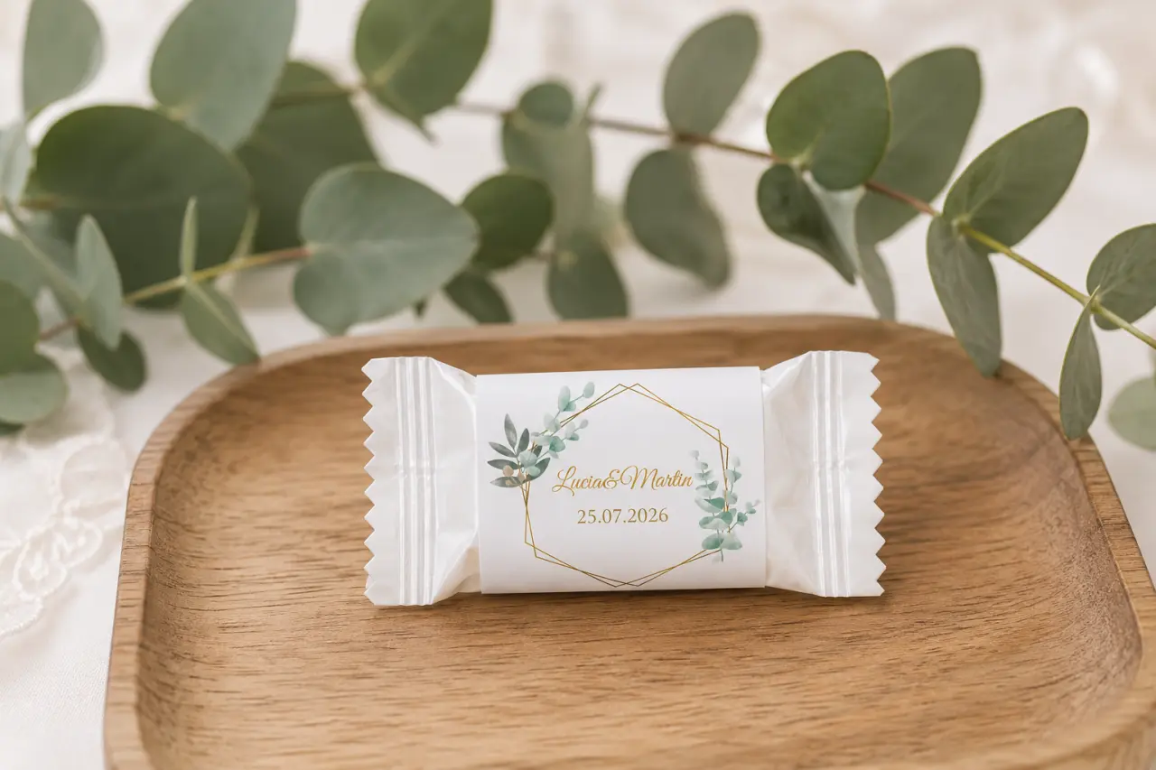 Personalizované svadobné cukríky DULCIA, vzor 02