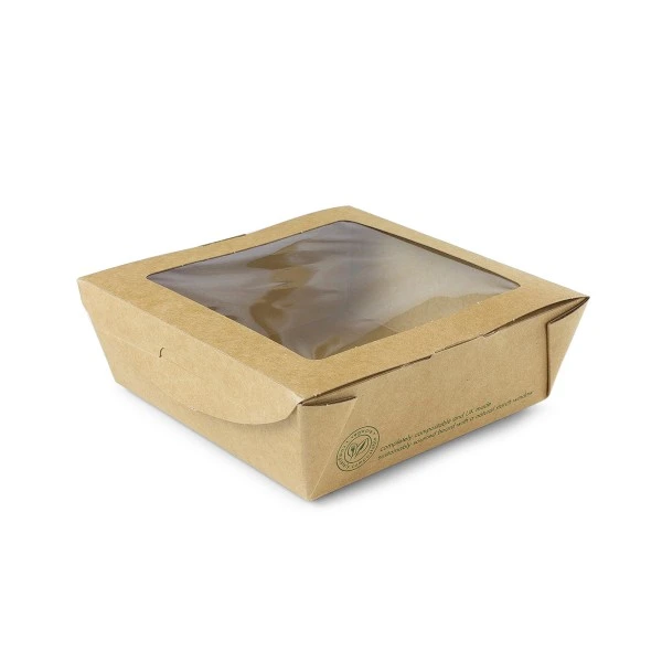 Krabičky na koláče s okienkom 12 × 12 × 4,5 cm – 01VWPASTA (1 ks)