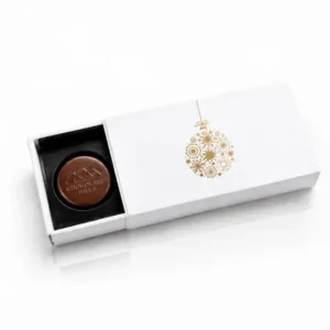 Vianočná bonboniérka AMBER CHRISTMAS s gravírovaným logom a vianočnou potlačou